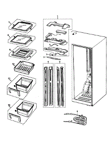 Refrigeration  Refrigerator parts for Samsung Refrigerator RS2630WW/XAA from AppliancePartsPros.com