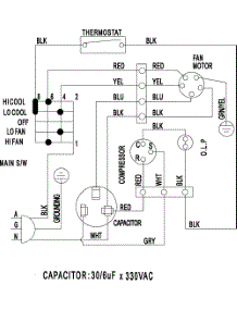 Air Conditioner  Wiring Diagram parts for Samsung Room Air Conditioner AW05280K/XAA from AppliancePartsPros.com