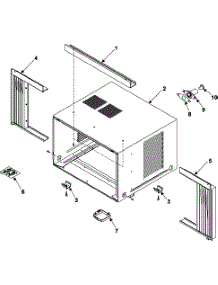 Air Conditioner  Outer Case Assembly parts for Samsung Room Air Conditioner AW1090/XAA from AppliancePartsPros.com