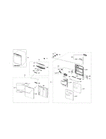 Door parts for Samsung Dishwasher DW80F800UWS/AA-0001 / from AppliancePartsPros.com