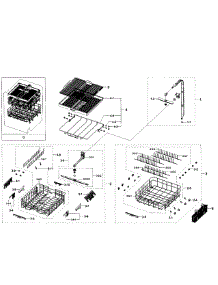 Baskets Assy parts for Samsung Dishwasher DW80H9930US/AA-0000 / from AppliancePartsPros.com