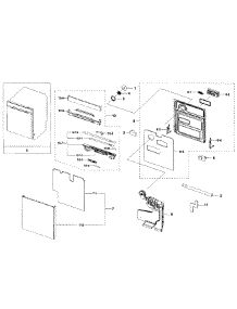 Door Assy parts for Samsung Dishwasher DW80H9930US/AA-0000 / from AppliancePartsPros.com