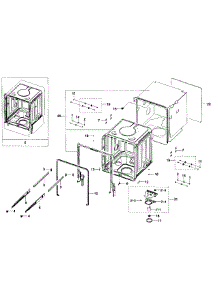 Tub Assy parts for Samsung Dishwasher DW80H9930US/AA-0000 / from AppliancePartsPros.com