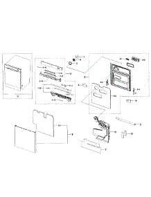 Door Assy parts for Samsung Dishwasher DW80H9970US/AA-0000 / from AppliancePartsPros.com