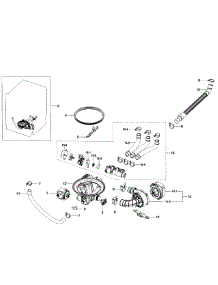 Sumpump Assy parts for Samsung Dishwasher DW80H9970US/AA-0000 / from AppliancePartsPros.com