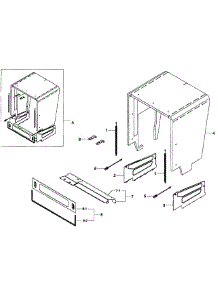 Case Assy parts for Samsung Dishwasher DW80F800UWS/AA-0000 / from AppliancePartsPros.com