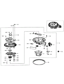 Pump Assy parts for Samsung Dishwasher DW80F800UWS/AA-0000 / from AppliancePartsPros.com