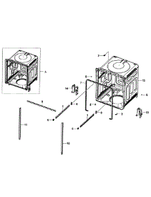 Tub Assy parts for Samsung Dishwasher DW80F800UWS/AA-0000 / from AppliancePartsPros.com