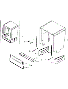 Case Assy parts for Samsung Dishwasher DW80F600UTW/AA-0000 / from AppliancePartsPros.com