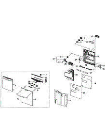 Door Assy parts for Samsung Dishwasher DW80F600UTW/AA-0000 / from AppliancePartsPros.com