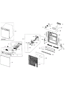 Door Assy parts for Samsung Dishwasher DW7933LRASR/AA-0001 / from AppliancePartsPros.com