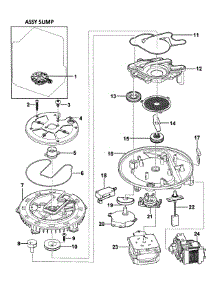 Pump Assy parts for Samsung Dishwasher DMR78AHS/XAA-0000 / from AppliancePartsPros.com