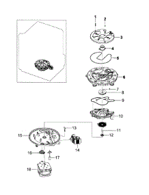 Sump Pump parts for Samsung Dishwasher DMR57LFS/XAA-0000 / from AppliancePartsPros.com