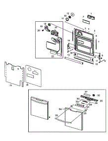 Door Assy parts for Samsung Dishwasher DMT800RHW/XAA / from AppliancePartsPros.com