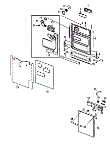 Door Assy parts for Samsung Dishwasher DMT400RHW/XAA / from AppliancePartsPros.com