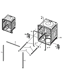 Cabinet parts for Samsung Dishwasher DMT400RHS/XAA / from AppliancePartsPros.com