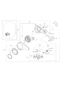 Motor Duct parts for Samsung Dryer DV45H6300EW/A3-0000 / from AppliancePartsPros.com