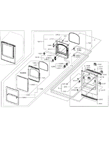 Frame Front & Door parts for Samsung Dryer DV50F9A7EVP/A2-0000 / from AppliancePartsPros.com