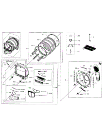 Drum parts for Samsung Dryer DV50F9A7EVW/A2-0000 / from AppliancePartsPros.com