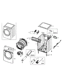 Main Assy parts for Samsung Dryer DV231AEW/XAA-0001 / from AppliancePartsPros.com