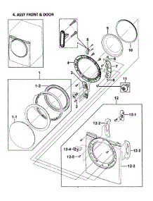 Front Assy parts for Samsung Dryer DV338AEW/XAA-0000 / from AppliancePartsPros.com