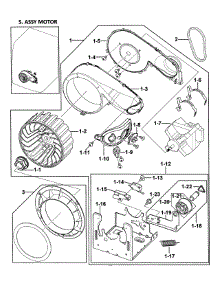 Motor Assy parts for Samsung Dryer DV338AEW/XAA-0000 / from AppliancePartsPros.com