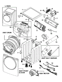 Main Assy parts for Samsung Dryer DV337AGW/XAA-0000 / from AppliancePartsPros.com