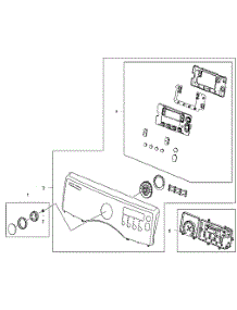 Fr Panel parts for Samsung Dryer DV330AGW/XAA / from AppliancePartsPros.com