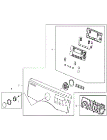 Fr Panel parts for Samsung Dryer DV330AEW/XAA / from AppliancePartsPros.com