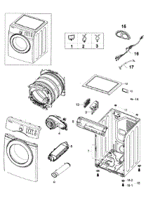Main Assy parts for Samsung Dryer DV209AEW/XAA-0000 / from AppliancePartsPros.com