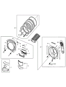 Drum Assy parts for Samsung Dryer DV330AGB/XAA / from AppliancePartsPros.com