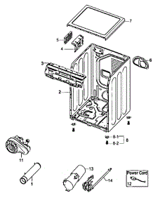 Main Assy parts for Samsung Dryer DV330AGB/XAA / from AppliancePartsPros.com