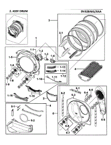 Drum Assy parts for Samsung Dryer DV328AEG/XAA / from AppliancePartsPros.com
