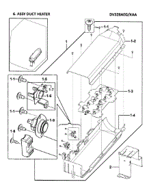 Heater parts for Samsung Dryer DV328AEG/XAA / from AppliancePartsPros.com