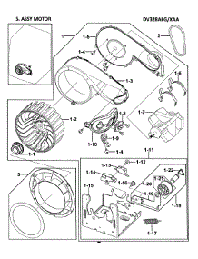 Motor Assy parts for Samsung Dryer DV328AEG/XAA / from AppliancePartsPros.com