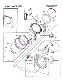 Front Assy parts for Samsung Dryer DV328AER/XAA / from AppliancePartsPros.com