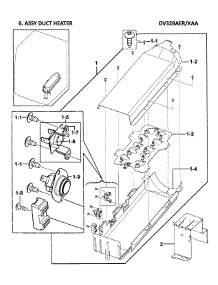 Heater parts for Samsung Dryer DV328AER/XAA / from AppliancePartsPros.com
