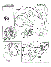 Motor Assy parts for Samsung Dryer DV328AER/XAA / from AppliancePartsPros.com