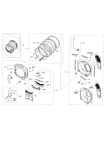 Drum parts for Samsung Dryer DV42H5400EF/A3-0000 / from AppliancePartsPros.com
