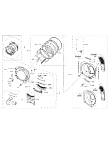 Drum parts for Samsung Dryer DV42H5200EF/A3-0000 / from AppliancePartsPros.com