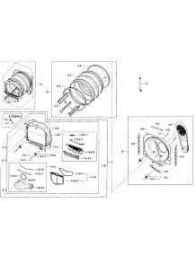 Drum Assy parts for Samsung Dryer DV50F9A7GVP/A2-0000 / from AppliancePartsPros.com