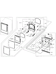 Frame Front & Door parts for Samsung Dryer DV48H7400EW/A2-0000 / from AppliancePartsPros.com