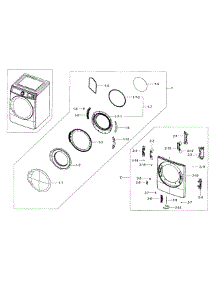 Frame Front & Door parts for Samsung Dryer DV56H9100EG/A2-0000 / from AppliancePartsPros.com