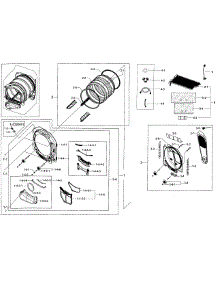 Drum parts for Samsung Dryer DV56H9100GG/A2-0000 / from AppliancePartsPros.com