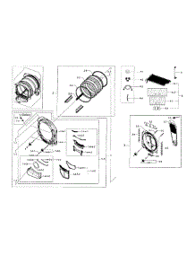 Drum parts for Samsung Dryer DV56H9000GP/A2-0000 / from AppliancePartsPros.com