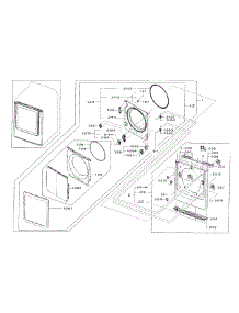 Frame Front & Door parts for Samsung Dryer DV56H9000EP/A2-0000 / from AppliancePartsPros.com