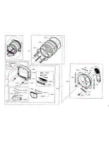 Drum parts for Samsung Dryer DV45H7200EW/A2-0000 / from AppliancePartsPros.com