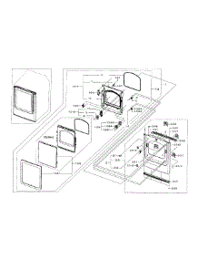 Frame Front & Door parts for Samsung Dryer DV45H7000EW/A2-0000 / from AppliancePartsPros.com