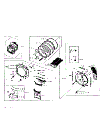Drum parts for Samsung Dryer DV511AGW/XAA-0003 / from AppliancePartsPros.com