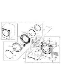 Front & Door parts for Samsung Dryer DV511AGW/XAA-0003 / from AppliancePartsPros.com